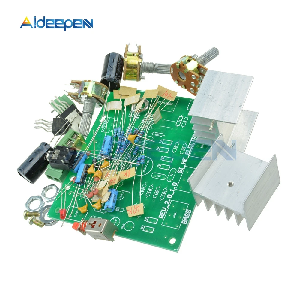 Два 2 канала 0 AC 12 В 15 Вт аудио TDA2030A модуль Hi Fi стерео усилитель AMP плата DIY Kit|Детали