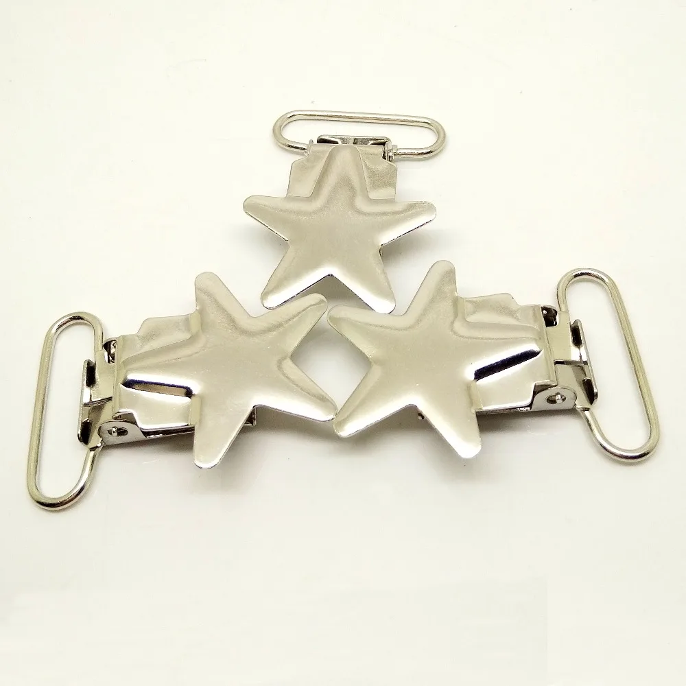 

100pcs metal suspender clips nickel color pacifier clips metal pacifier clips suspender clips custom