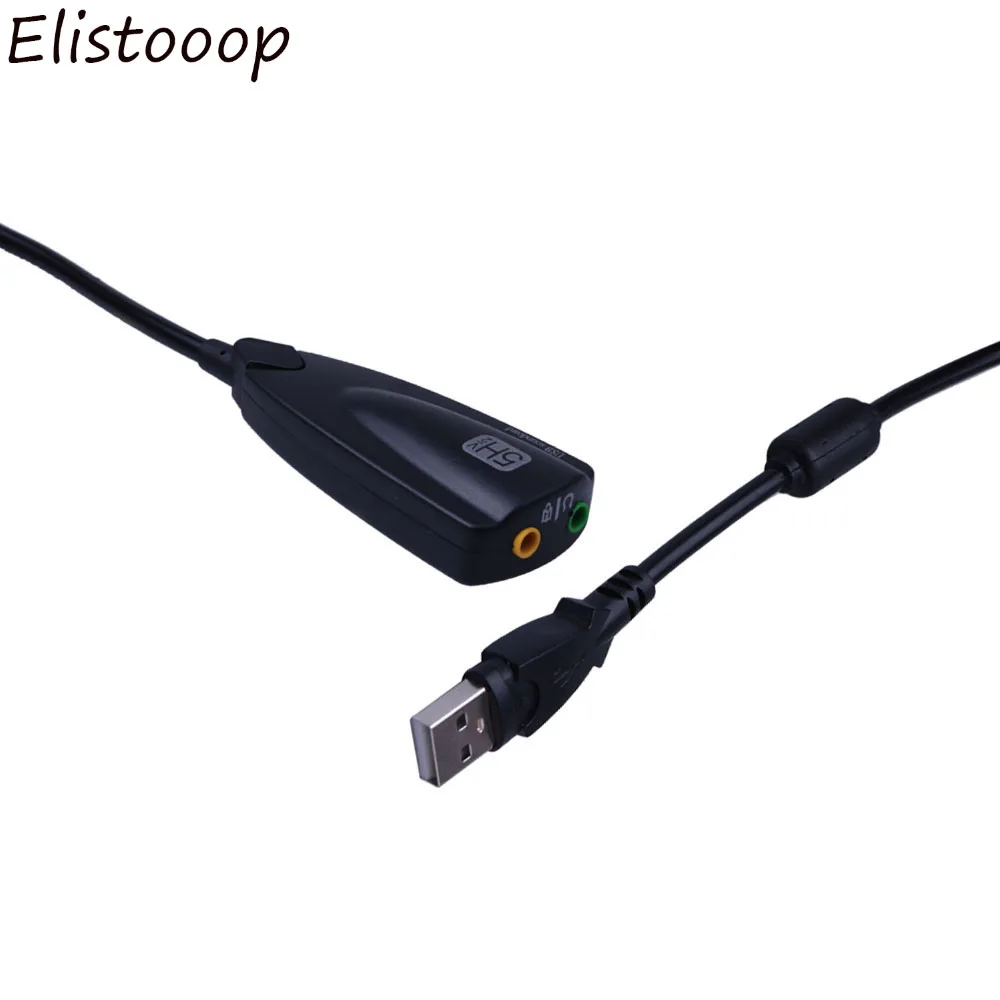 Elistooop 3D 5HV2 USB 2 0 Виртуальная 7 1 канальная аудио внешняя звуковая карта адаптер для