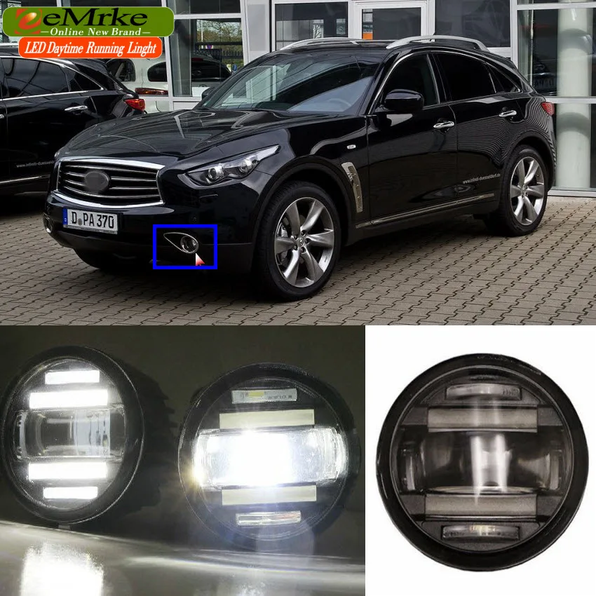 EeMrke для Infiniti FX S50 S51 FX35 FX37 FX45 FX50 QX70 2in1 Многофункциональный светодиодный