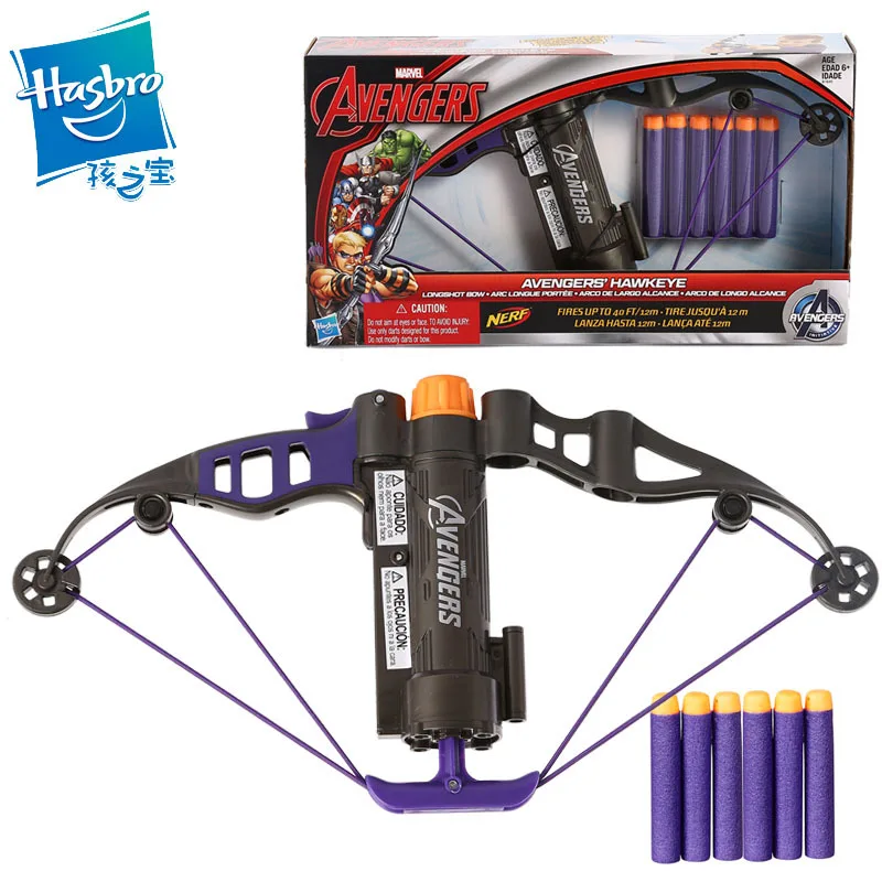 Игрушечный пистолет Hasbro Marvel Мстители Hawkeye Longshot лук Клинтон Фрэнсис Бартон пули