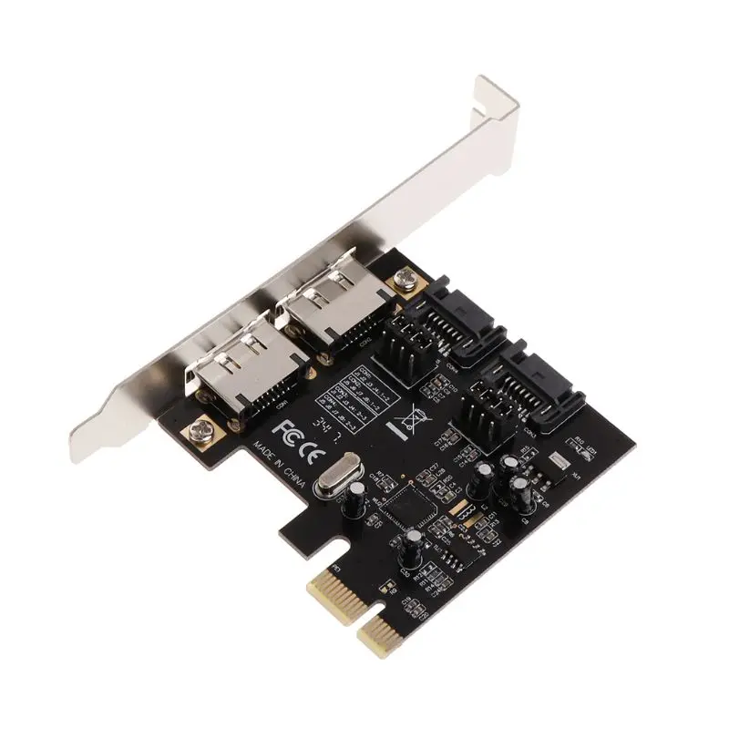 Адаптер с 2 SATA eSATA 6 Гбит/с 3 0 на PCI-E Express адаптер конвертер | Компьютеры и офис