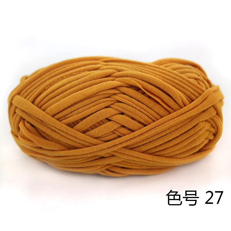 2 шт. DIY Вязание Шерсть креативная пряжа Экологичная 100 г Skein ручной работы Смешанная лента футболка пряжа для вязания крючком - Цвет: 27