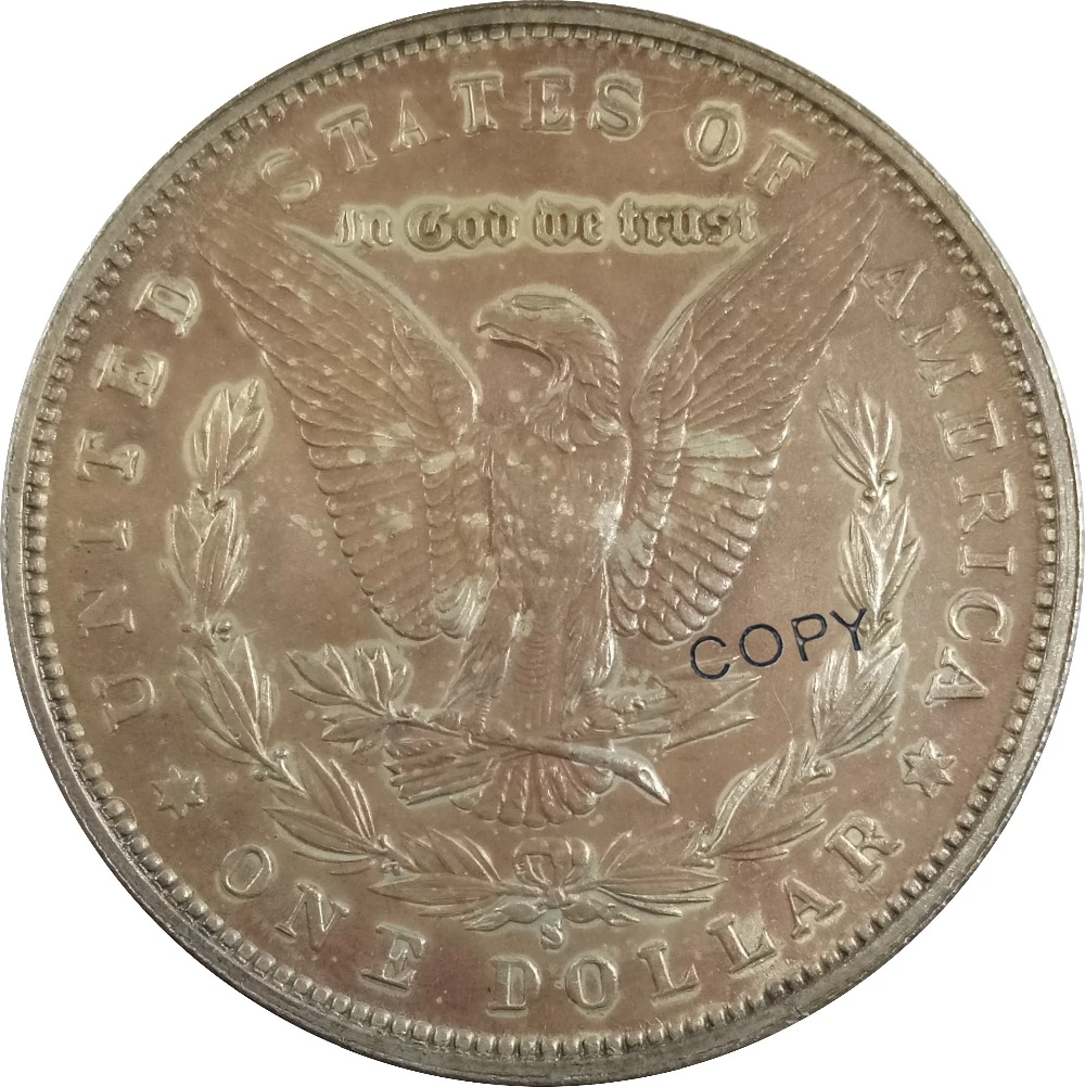 Соединенные Штаты 1921 D S 1 доллар Морган посеребренные копии монет|Безвалютные