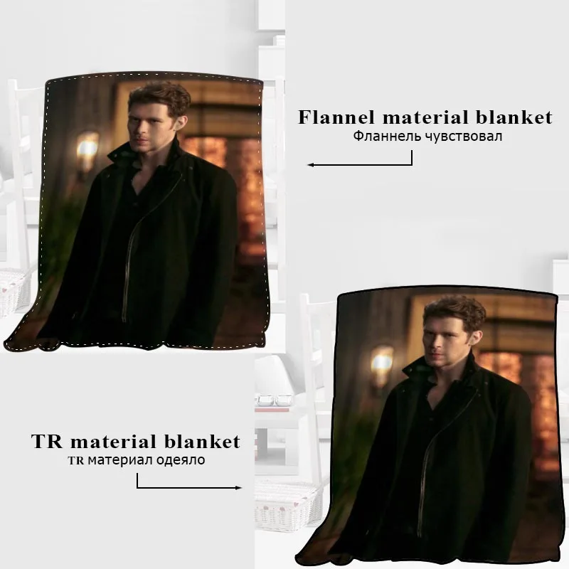 Custom Joseph Morgan Blanket TR/ Flannel Fleece Fabric New Year Decoration Comfortable Warm Super Soft Bedroom | Дом и сад