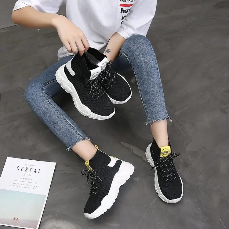 2019 новая весенняя женская обувь спортивная с рифленой подошвой удобная и