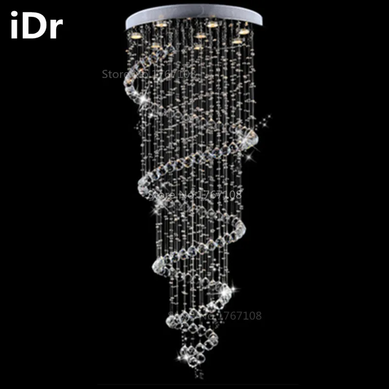 Европа хрустальная люстра в пентхаусе лестница висячая проволока лампа вилла