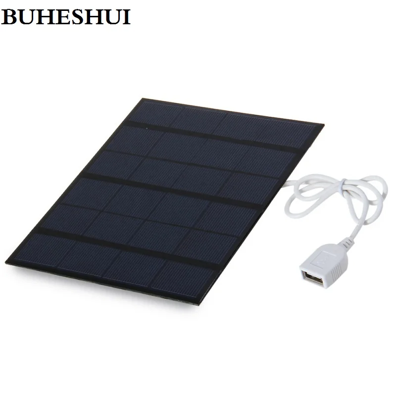 Зарядное устройство BUHESHUI с солнечной панелью 6 в 3 5 Вт USB зарядное для путешествий