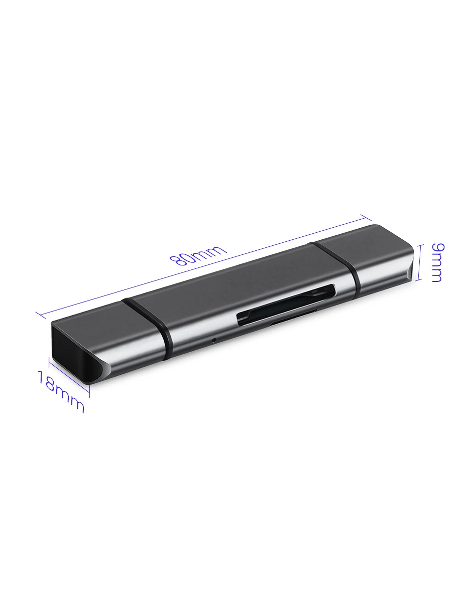 Lungfish type C и micro USB и USB 3 в 1 SD TF OTG Кардридер высокоскоростной USB 3,0 TF/SD для Android Компьютерный удлинитель-переходник