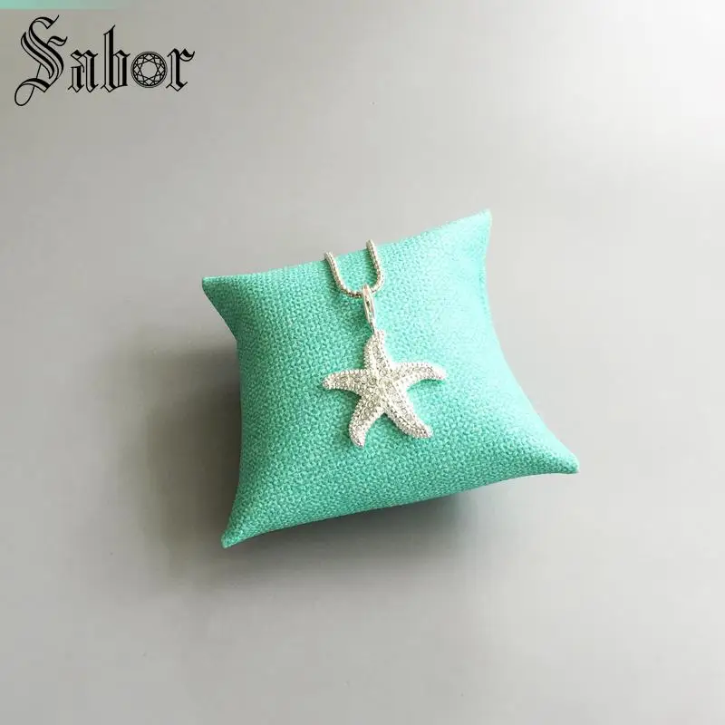 Женские Подвески в виде морской звезды с белым цирконием модное серебряное