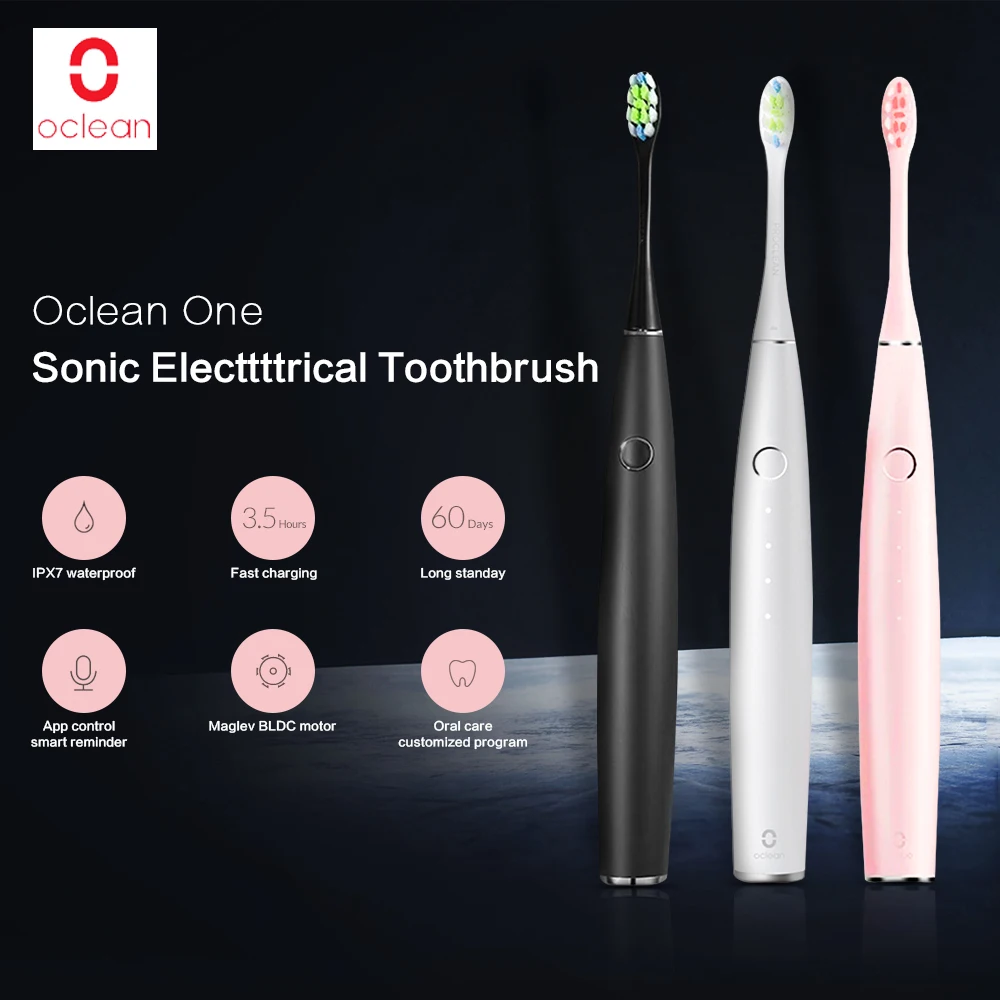 Oclean одна электрическая зубная щетка набор с 4 щеточными головками настенный держатель приложение управление водонепроницаемый Быстрая зарядка зубная щетка