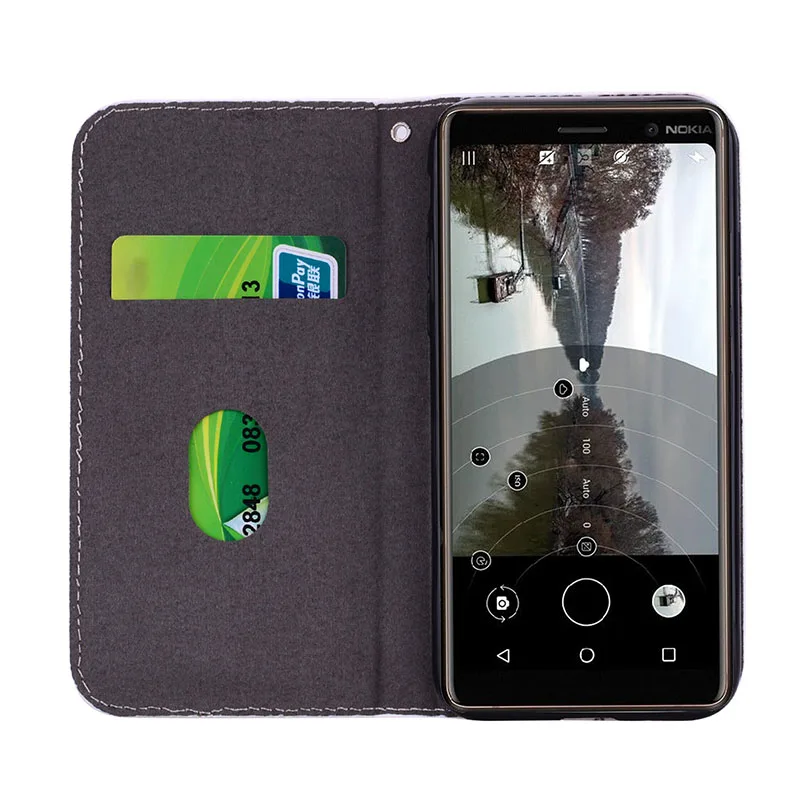 Силиконовый чехол-бумажник с бабочкой для Nokia 7 plus чехол Plus стандартный выпуск TD-LTE