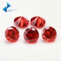 1000pcs 0 84mm round zirconia orange 5a round cut loose cz stone bead synthetic gems stone