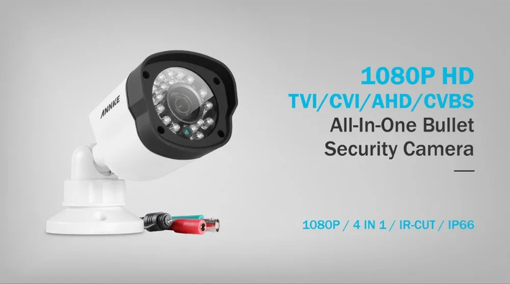 ANNKE FHD 1080 P 4в1 TVI/CVI/AHD/CVBS все-в-одном пуля камера безопасности наружная влагостойкая ночного видения 2,0 MPSmart IR камера