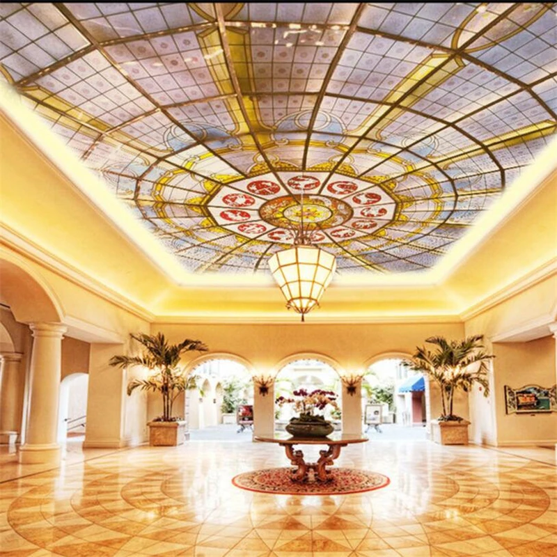 wellyu Custom wallpaper 3d luxurious living room European dome ceiling decoration murals papel de parede | Обустройство дома