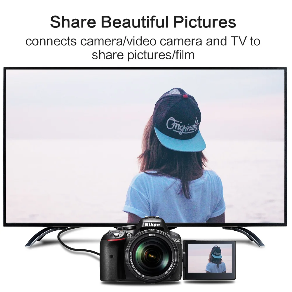 1080P 3D Mini HDMI к HDMI кабель позолоченный штекер HDMI адаптер Кабели для камеры монитор проектор Ноутбук 1 м 1,5 м 2 м 3 м 5 м