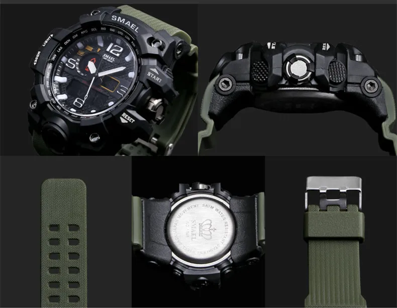 smael часы Для мужчин G Стиль Wateproof s шок спортивные Для мужчин S Часы Топ бренд класса люкс LED цифровые часы военная Униформа армии Наручные часы