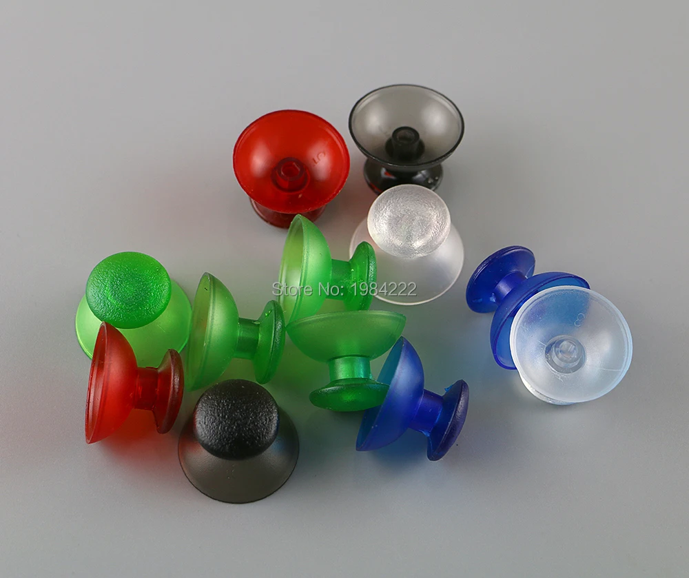 

200pcs/lot 5 colors transparent 3D Analog ThumbSticks Caps Thumb Sticks mushroom cap for PS3 game Controller gamepad OCGAME