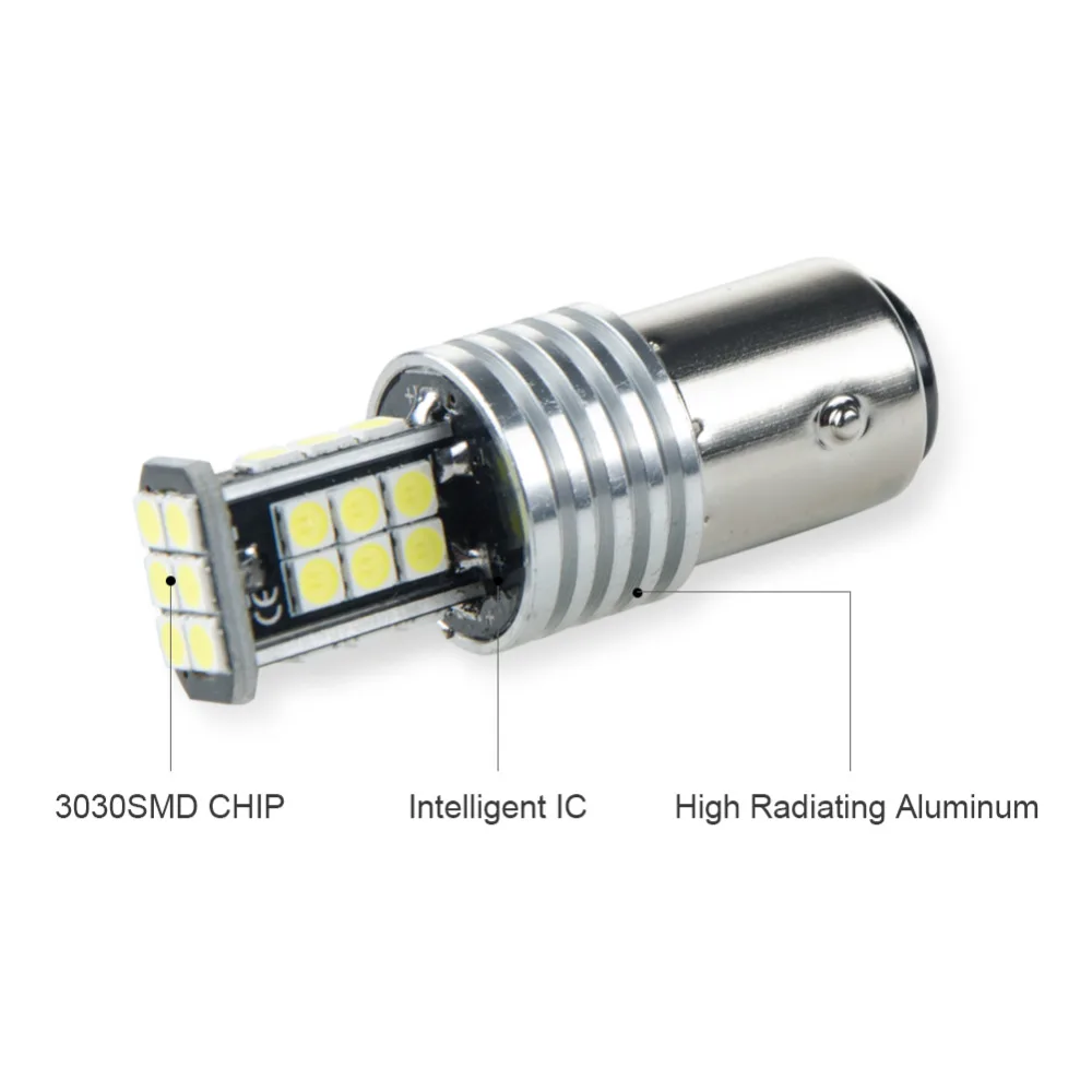VooVoo Автомобильный светодиодный стоп сигнал 980Lm 1157 P21/5W BAY15d 3030 24SMD Автомобильные