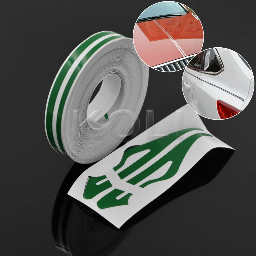 12 мм зеленая полоса PinStriping Pin для автомобильного кузова двери окна наклейка