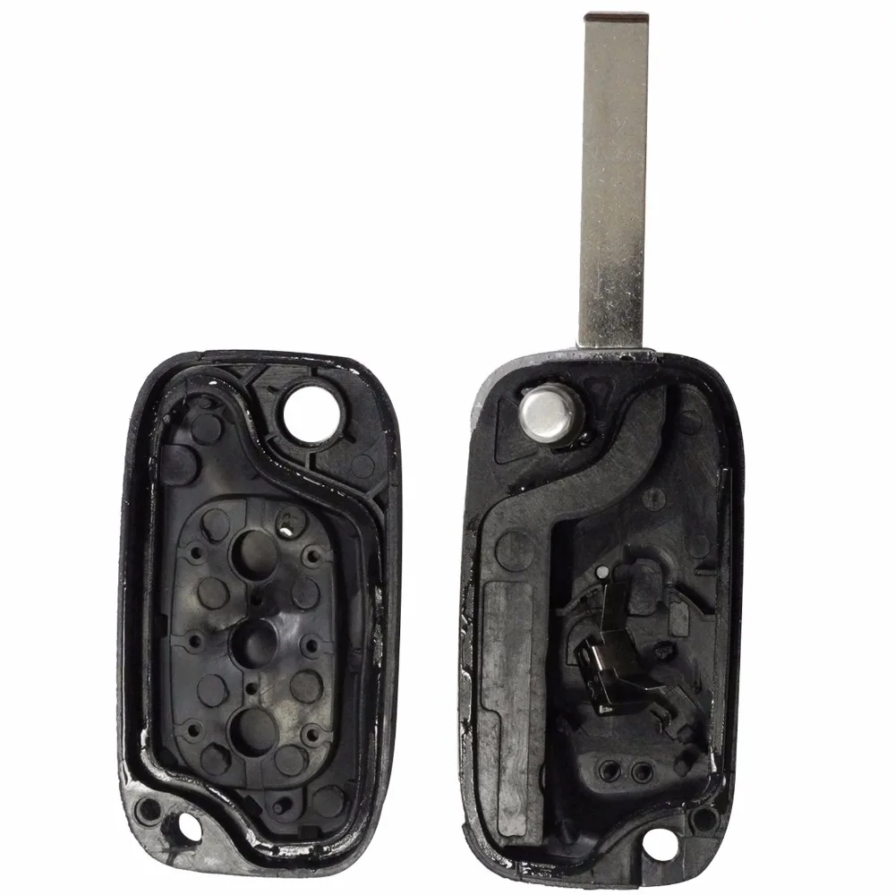 jingyuqin for Renault Clio Megane Kangoo Modus 3 Buttons Remote Flip Folding Car Key Shell Case Uncut Blade | Автомобили и