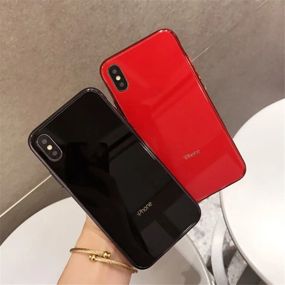 Противоударный чехол из закаленного стекла для iPhone 7 Plus 7 Plus 8 8Plus 6s iPhone7 iPhone8 чехол для Coque iPhone XS MAX XR 10 стеклянный чехол