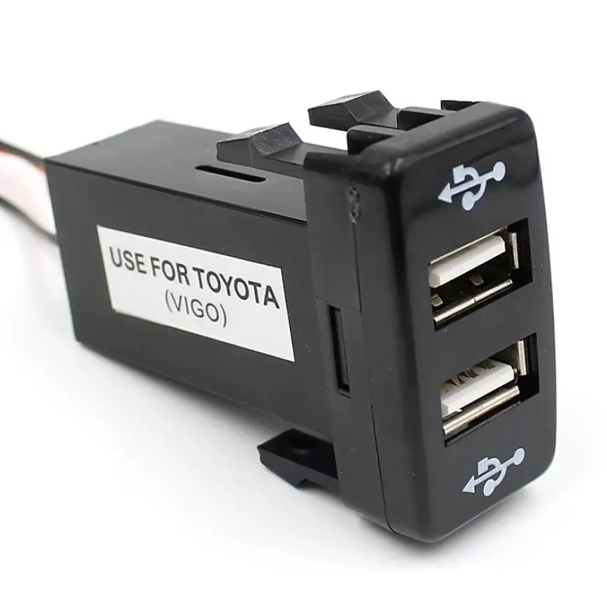 Автомобильное зарядное устройство для приборной панели с двумя USB портами 12 В до 5