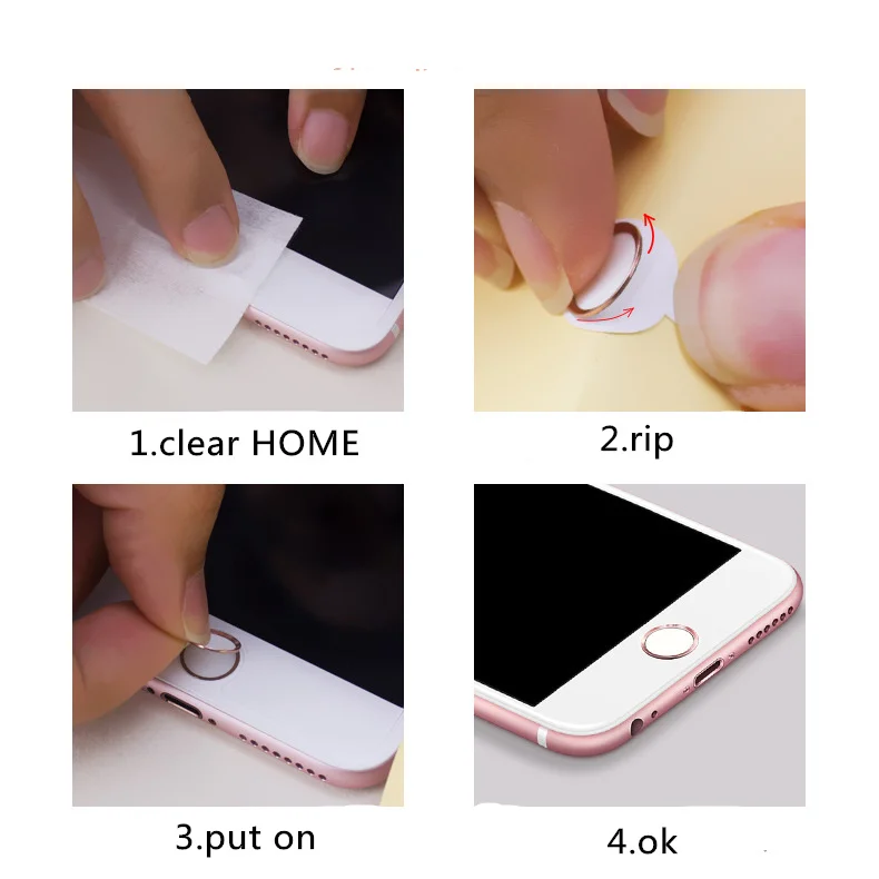 2 шт./партия универсальная наклейка на кнопку Home для iPhone 8 7 6 S Plus 5 5S SE|Наклейки