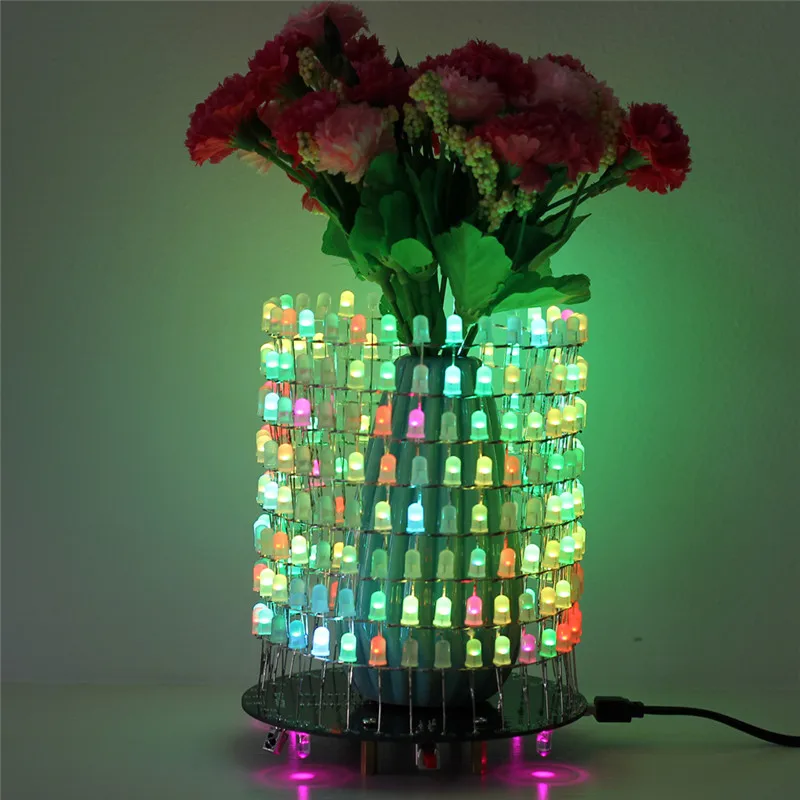 Цветной СВЕТОДИОДНЫЙ светильник RGB Dream Circle DIY Kit модуль музыкального спектра 5 мм