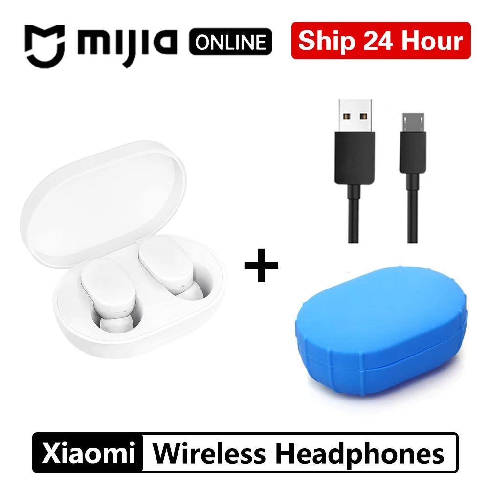 Xiaomi Airdots беспроводные Bluetooth наушники-вкладыши Молодежная версия стерео Бас BT 5,0 с микрофоном умный контроль AI зарядная док-станция - Цвет: Розовый