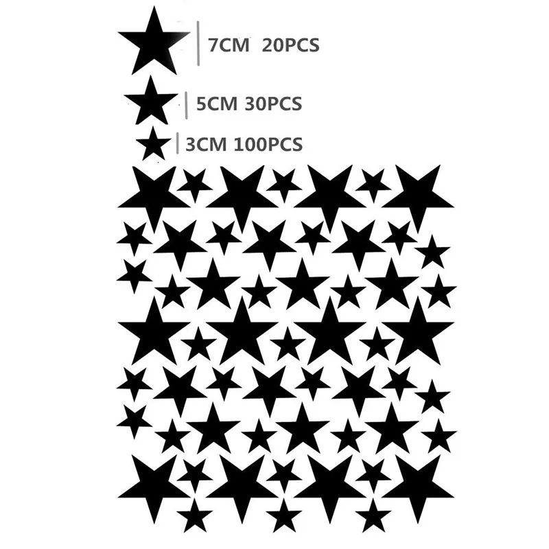 150 шт. декоративные настенные наклейки Звездные звезды | Дом и сад