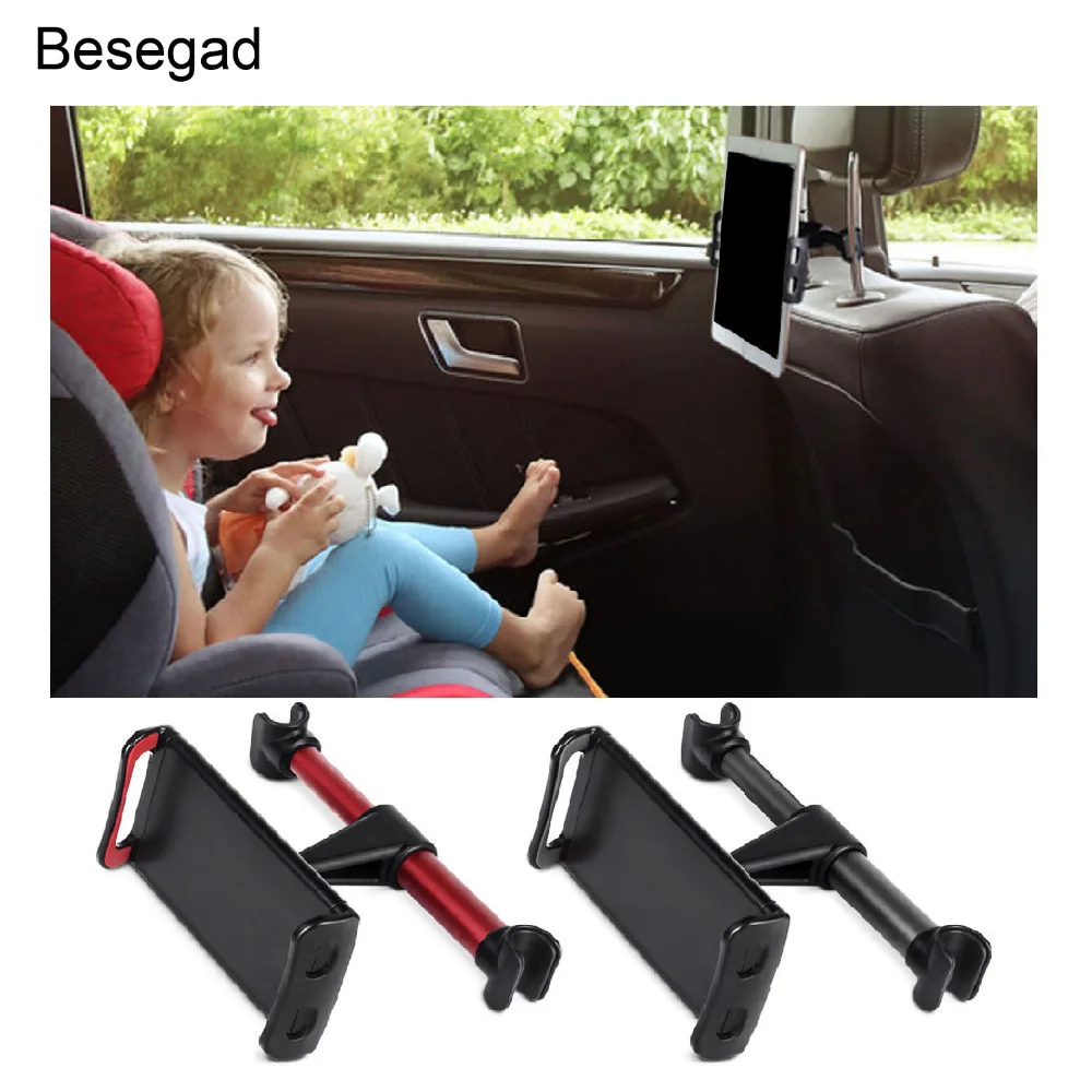 Держатель Besegad для подголовника автомобильного сиденья iPad Air Pro Mini iPhone X 8 7 Plus Samsung