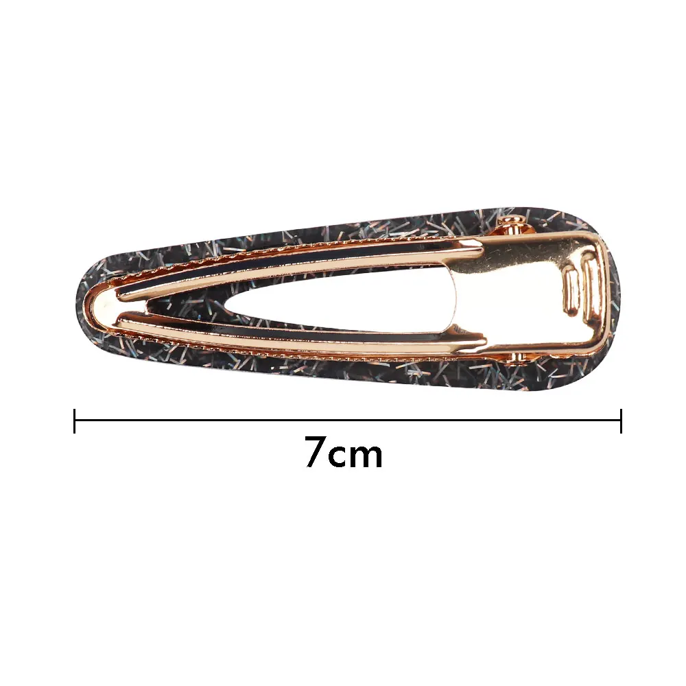 Cheer Bow Hair Accessories Clips for Women Girls Acrylic Hollow Barrettes Waterdrop Hairpins |