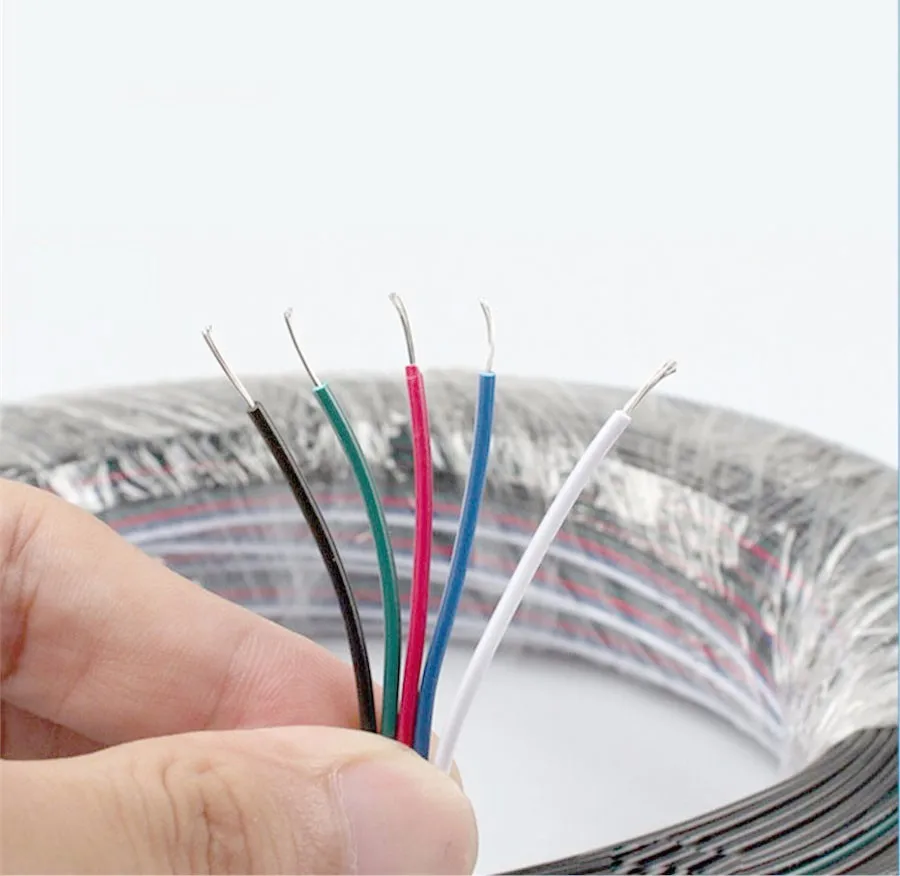 5 м 10 100 2 контактный 4 Кабельный разъем 22AWG Удлинительный шнур rgb rgbw 5050 3528