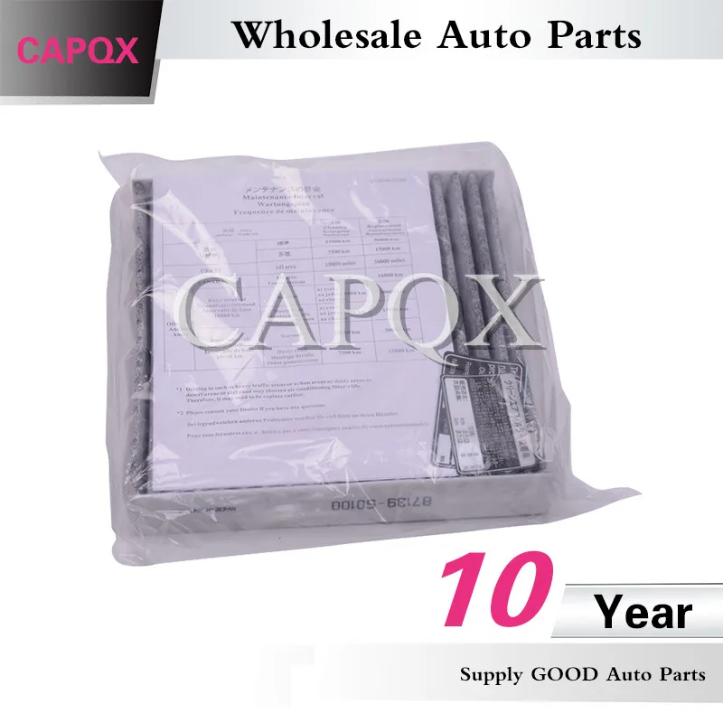 Capqx 5 шт. салонный фильтр 87139-50100 для YARIS, PRIUS, VIOS, COROLLA, ALTIS, Scion xB, tC, CAMRY, LAND CRUISER, PRADO