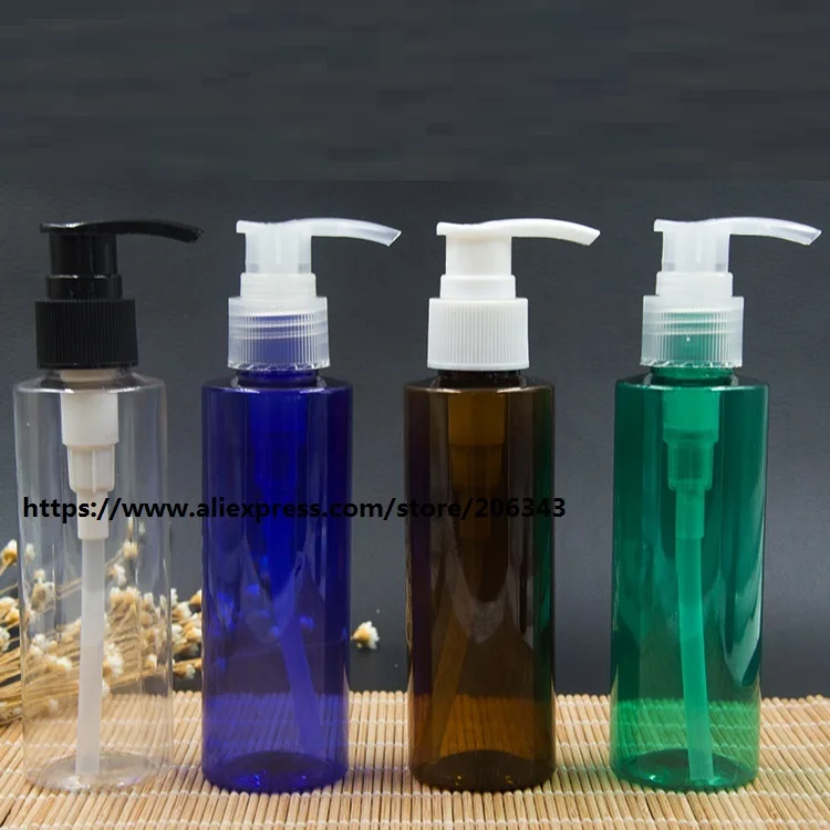 Пластиковая бутылка из ПЭТ 120 мл несколько цветов с пластиковым насосом для