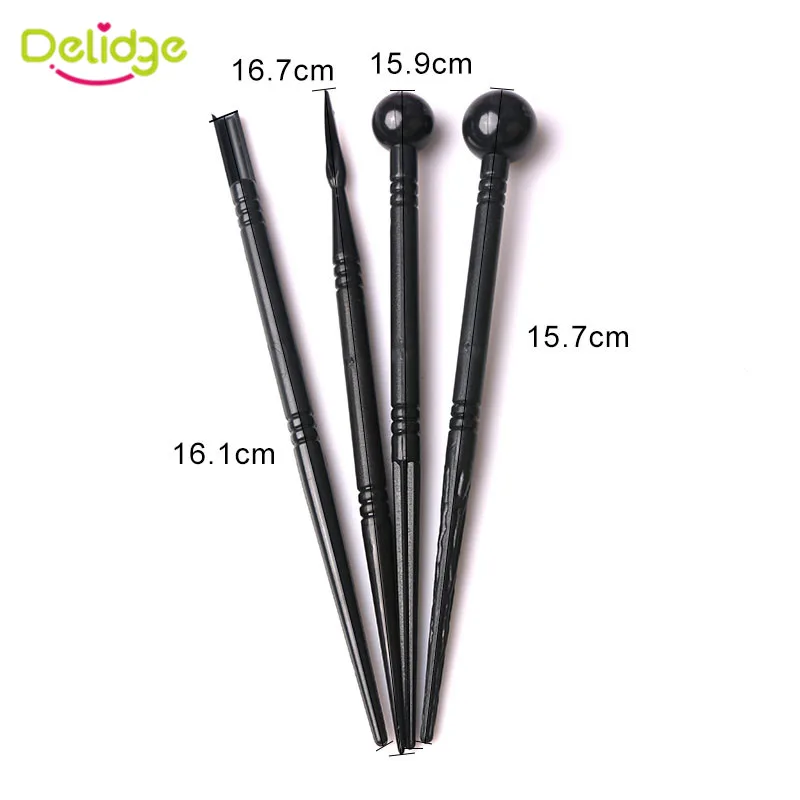 Delidge 4 шт./компл. ручка для вырезания торта инструмент моделирования цветов