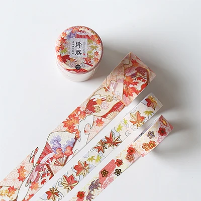 3 шт./партия винтажная бронзовая окрашенная Ukiyo-e васи лента DIY Украшение скрапбукинг планировщик маскирующая лента клейкая лента kawaii - Цвет: 02