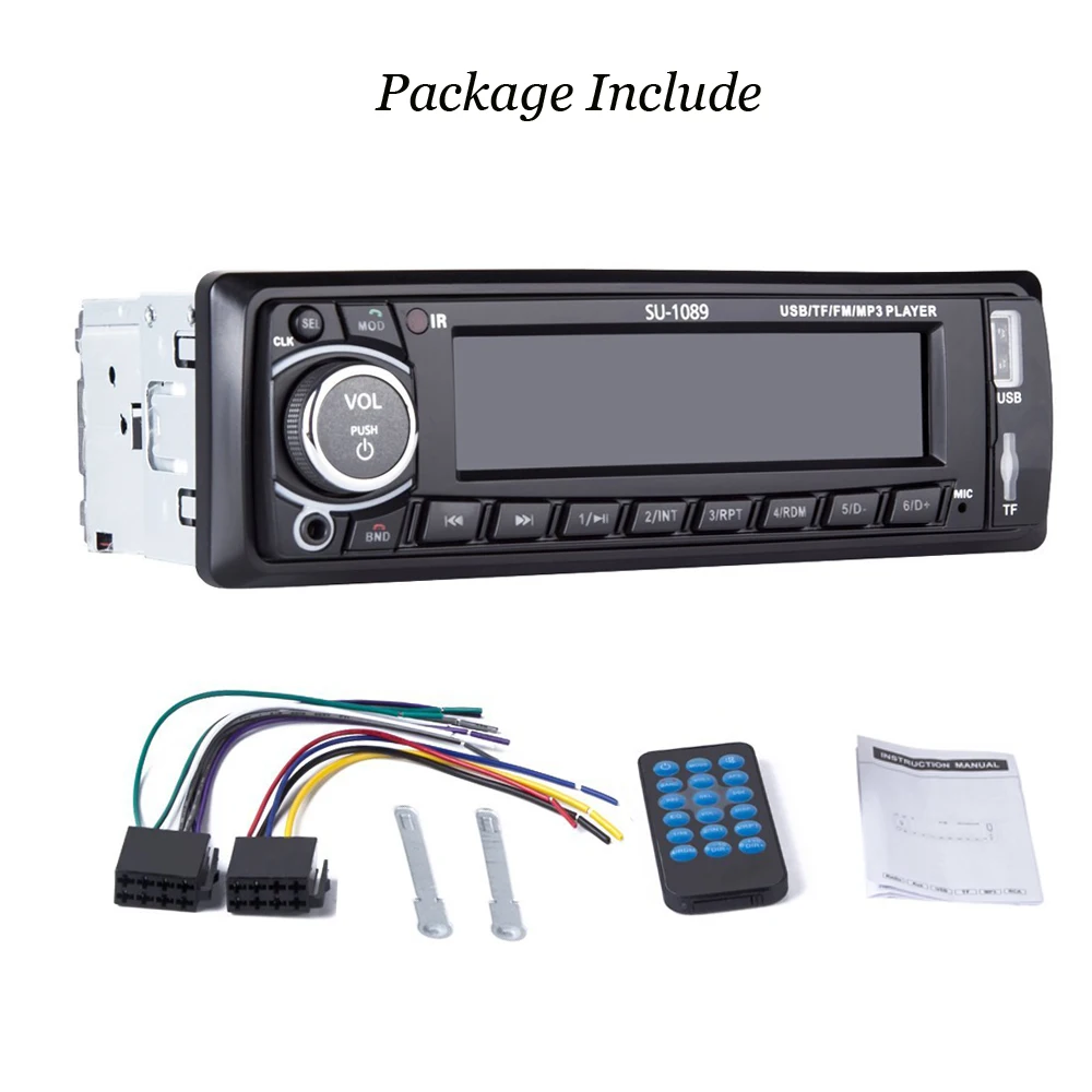 Podofo Авто 12 V автомобиль радио Bluetooth 1din Автомобильный стереоплеер телефон AUX IN MP3 FM
