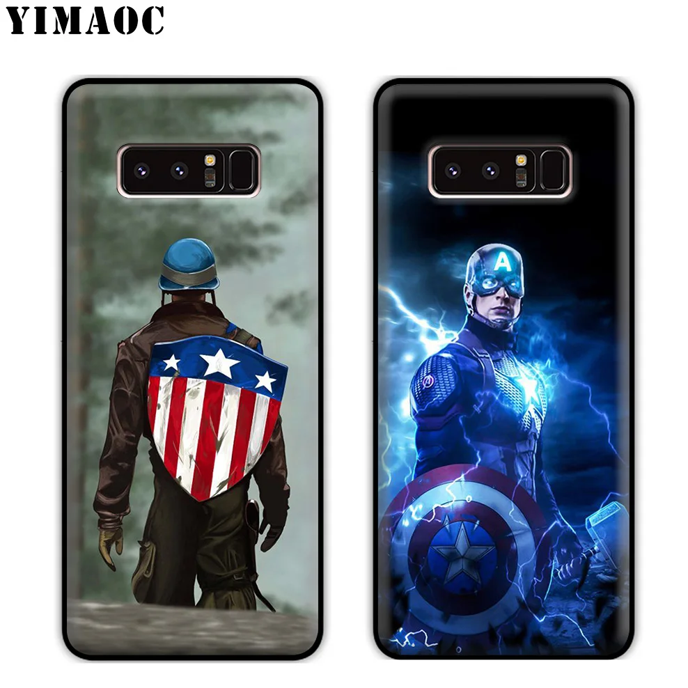 YIMAOC Мститель Капитан Америка мягкий силиконовый чехол для samsung Galaxy S10 S10e S9 S8 Plus S7 S6