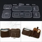 Прозрачный акриловый шаблон для рукоделия, короткий кошелек ручной работы, трафареты для шитья кожи, 1 комплект