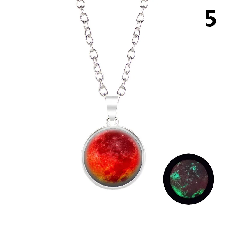 1 шт. женское ожерелье цепочка кулон Луна Ювелирное Украшение светящееся в