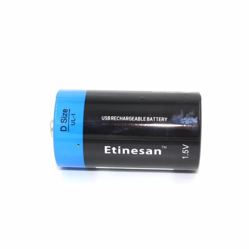 

NEW ETINESAN 4pcs1.5v Lithium li-polymer 9000mWh D size rechargeable battery