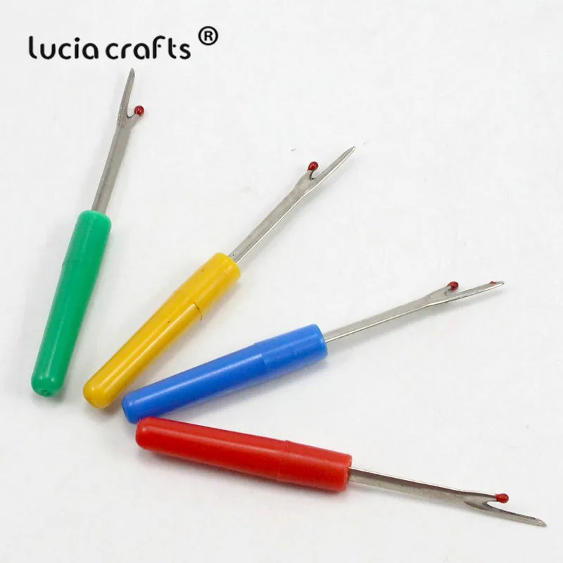 Lucia crafts, 2 шт, около 8,5 см, пластиковый случайного цвета, ручка, резец резьбы, распарыватель швов, стежок, инструмент для шитья, Unpicker, игла, J0116