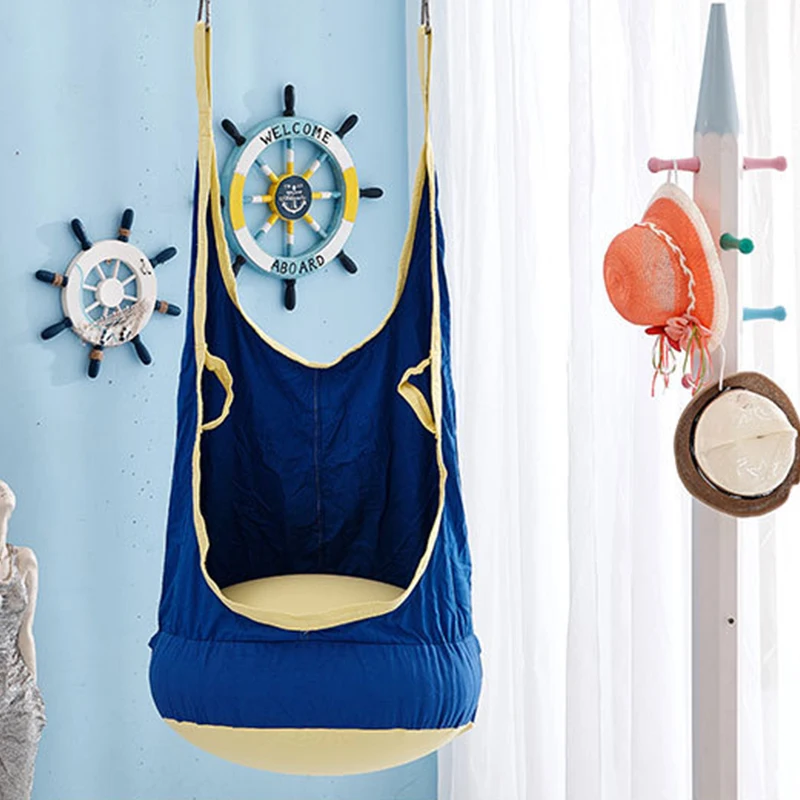 Children Hammock Inflatable Cushion Portable Health Cotton Garden Furniture Swing Chair Indoor Outdoor Green Child Seat | Мебель