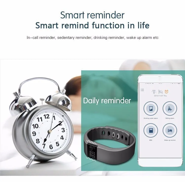 Fashion Fitness Tracker Bluetooth Smart band Sport Bracelet Band Wristband Pedometer For iPhone IOS Android PK Fitbit TW64 |
