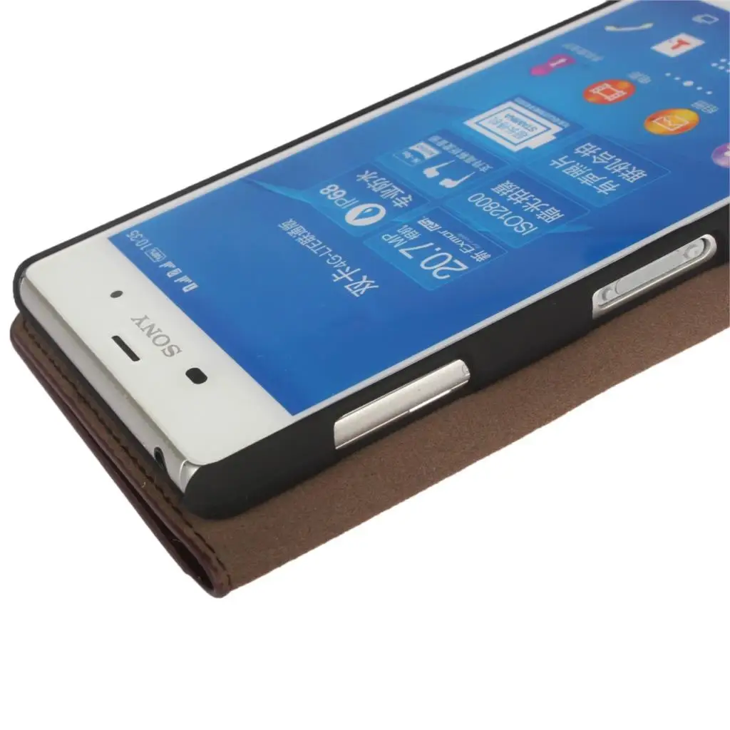 Роскошный чехол-бумажник для sony Xperia Z3 D6603 D6633 D6653, кожаный чехол премиум класса для sony Z3, откидная крышка, сумки