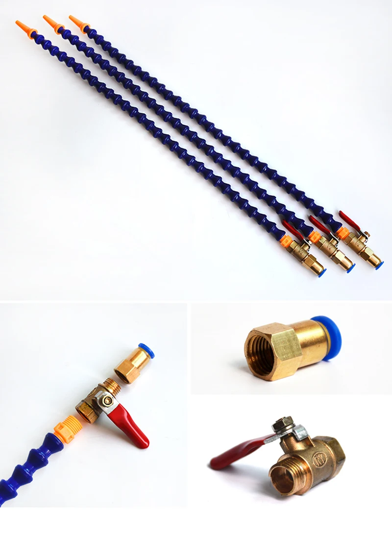 

CNC Machine Flexible Oil Coolant Pipe Hose Blue Orange 500mm Wood Router Aid Tool