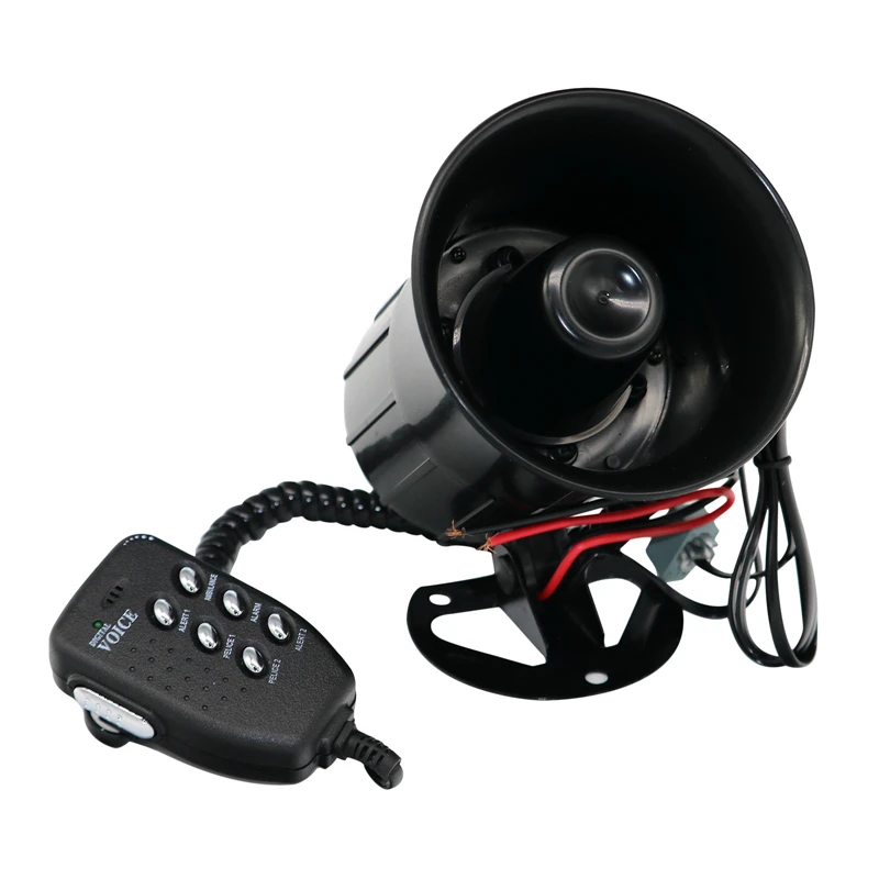 Motolovee Универсальный 12V 100W Авто громкий звуковой сигнал 105-115db сирена с 6 звук тон Мегафоны сигнализации для мотоциклов автофургон лодка