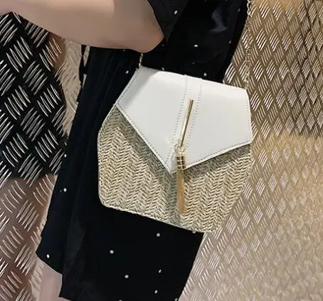 beige02 Соломенные сумки, женская модная овальная сумка на плечо, летняя дорожная сумка для телефона, маленькая пляжная сумка, ручная работа, через плечо, сумки-мессенджеры - Цвет: beige02